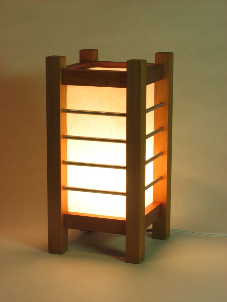 Japanese inspired bedside lamp